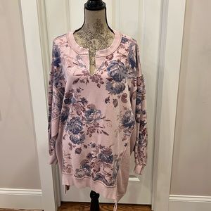 Oversized sweatshirt distressed small